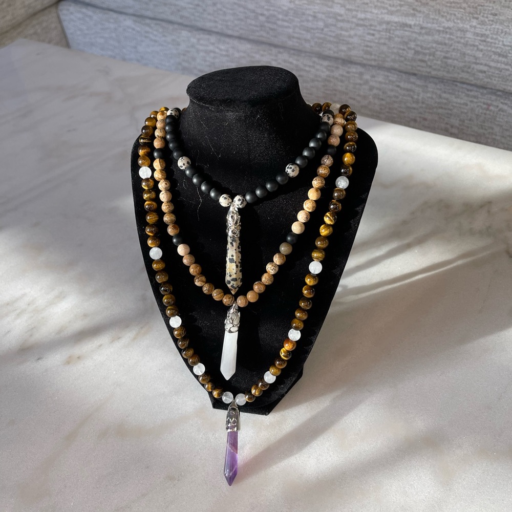 Unisex Handmade Natural Stone Necklaces
